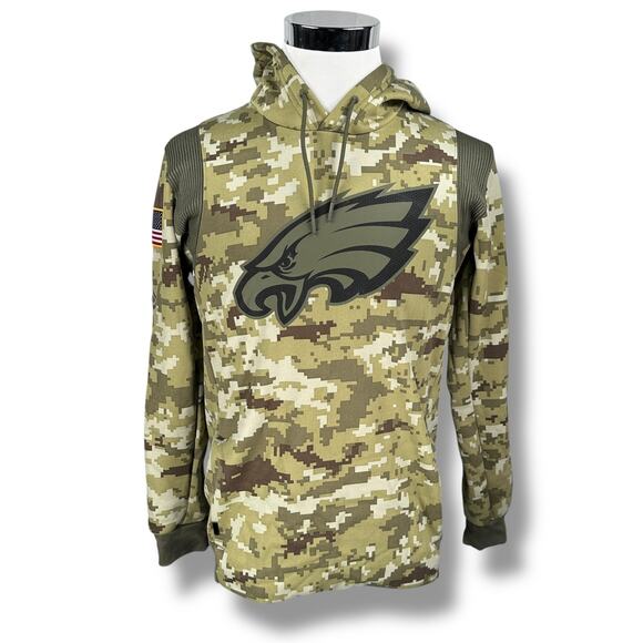 Nike Philadelphia Eagles Salute To Service Hoodie Men's Small Green Digital Camo - Picture 1 of 10
